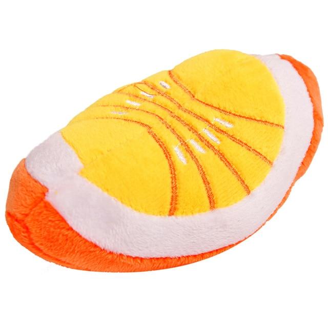 1pc Plush Squeaky Bone Dog Toys Bite-Resistant Clean Dog Chew Puppy Training Toy Soft Banana Carrot And Vegetable Pet Supplies AExp