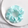 1PC Satin Silk Solid Color Scrunchies Elastic Hair Bands 2019 New Women Girls Hair Accessories Ponytail Holder Hair Ties Rope AExp