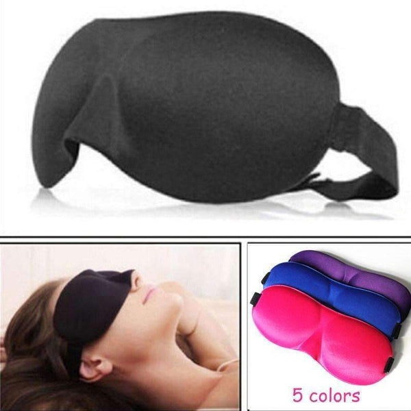 1Pcs 3D Sleep Mask Natural Sleeping Eye Mask Eyeshade Cover Shade Eye Patch Women Men Soft Portable Blindfold Travel Eyepatch-Black-JadeMoghul Inc.