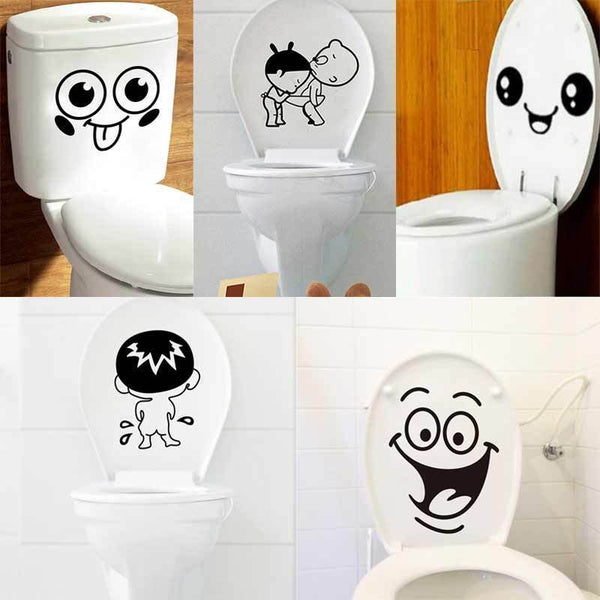 1pcs Bathroom Wall Stickers Toilet Home Decoration Waterproof Wall Decals For Toilet Sticker Decorative Paste Home Decor-1Pcs Style 2-JadeMoghul Inc.