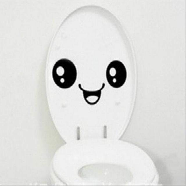 1pcs Bathroom Wall Stickers Toilet Home Decoration Waterproof Wall Decals For Toilet Sticker Decorative Paste Home Decor