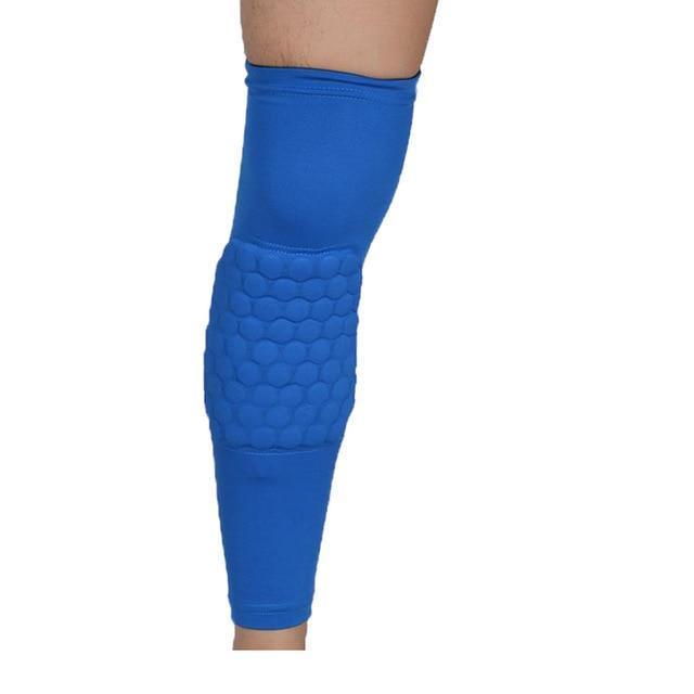 1PCS Breathable Sports Football Basketball Knee Pads Honeycomb Knee Brace Leg Sleeve Calf Compression Knee Support Protection-Blue-M-JadeMoghul Inc.