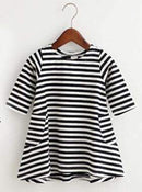 1pcs Family Dress Mother Daughter Summer Fashions Striped Family Look Matching Clothes Mom And Daughter Dress Family Clothing-Baby-Mom One Size-JadeMoghul Inc.