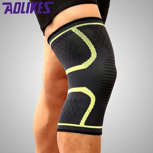 1PCS Fitness Running Cycling Knee Support Braces Elastic Nylon Sport Compression Knee Pad Sleeve for Basketball Volleyball-Green-M-JadeMoghul Inc.