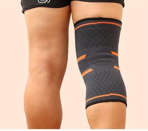 1PCS Fitness Running Cycling Knee Support Sports Braces Elastic Nylon Compression Basketball Knee Pad Sleeve for Volleyball-Orange-L-JadeMoghul Inc.