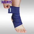 1pcs High Quality Ankle Support Spirally Wound Bandage Volleyball Basketball Ankle Orotection Adjustable Elastic Bands-1pcs Blue-JadeMoghul Inc.