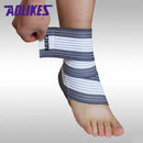 1pcs High Quality Ankle Support Spirally Wound Bandage Volleyball Basketball Ankle Orotection Adjustable Elastic Bands-1pcs White with Gray-JadeMoghul Inc.