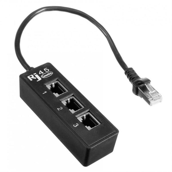 1PCS LAN Ethernet Network RJ45 Connector Splitter Adapter Cable for Networking Extension 1 Male to 3 Female/1 Female to Female AExp