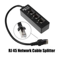 1PCS LAN Ethernet Network RJ45 Connector Splitter Adapter Cable for Networking Extension 1 Male to 3 Female/1 Female to Female AExp