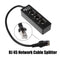 1PCS LAN Ethernet Network RJ45 Connector Splitter Adapter Cable for Networking Extension 1 Male to 3 Female/1 Female to Female AExp