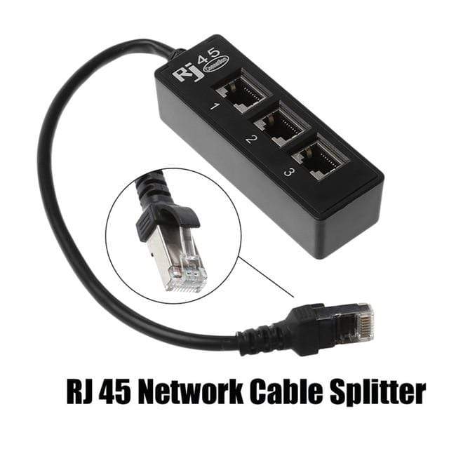 1PCS LAN Ethernet Network RJ45 Connector Splitter Adapter Cable for Networking Extension 1 Male to 3 Female/1 Female to Female AExp