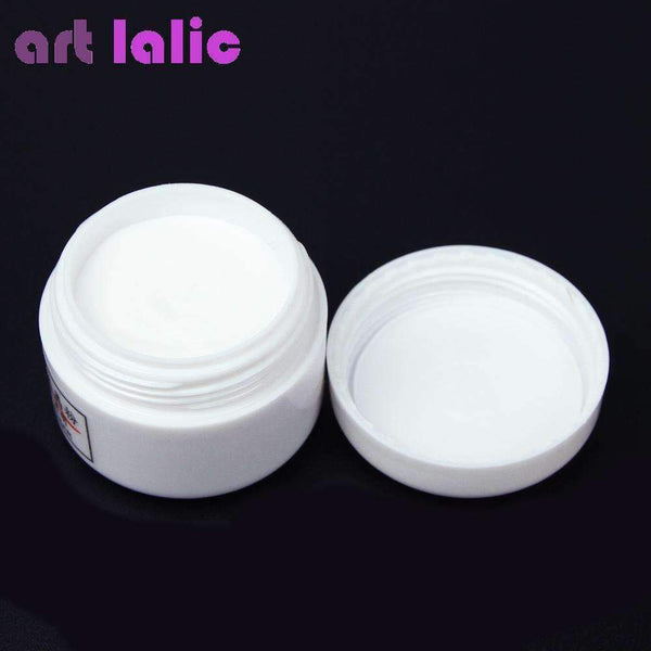 1pcs Nail Polymer Acrylic Powder Crystal Nail Art Tips Builder CLEAR PINK WHITE See Through Color-White-JadeMoghul Inc.