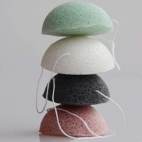 1pcs Natural Konjac Konnyaku Facial Puff Face Wash Cleansing Make up Sponge Green Pink White 3color available esponja maquiagem-Pink-JadeMoghul Inc.