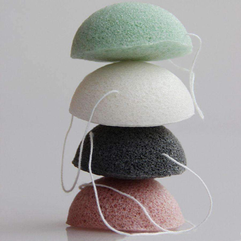 1pcs Natural Konjac Konnyaku Facial Puff Face Wash Cleansing Make up Sponge Green Pink White 3color available esponja maquiagem-Pink-JadeMoghul Inc.