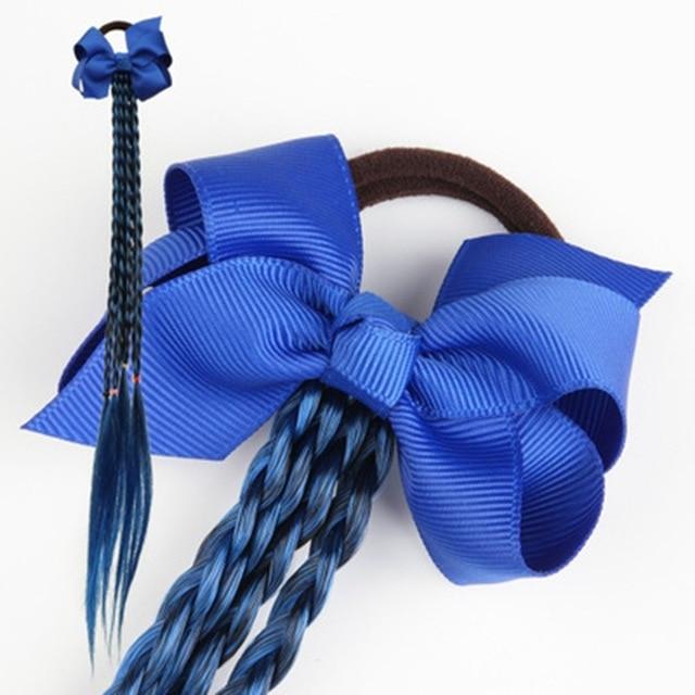 1PCS New Girls Elastic Hair Band Rubber Band Hair Accessories Wig Ponytail Headband Kids Twist Braid Rope Headdress Hair Braider AExp