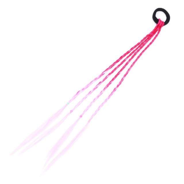 1PCS New Girls Elastic Hair Band Rubber Band Hair Accessories Wig Ponytail Headband Kids Twist Braid Rope Headdress Hair Braider AExp