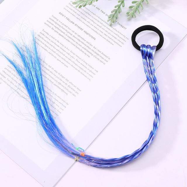 1PCS New Girls Elastic Hair Band Rubber Band Hair Accessories Wig Ponytail Headband Kids Twist Braid Rope Headdress Hair Braider AExp
