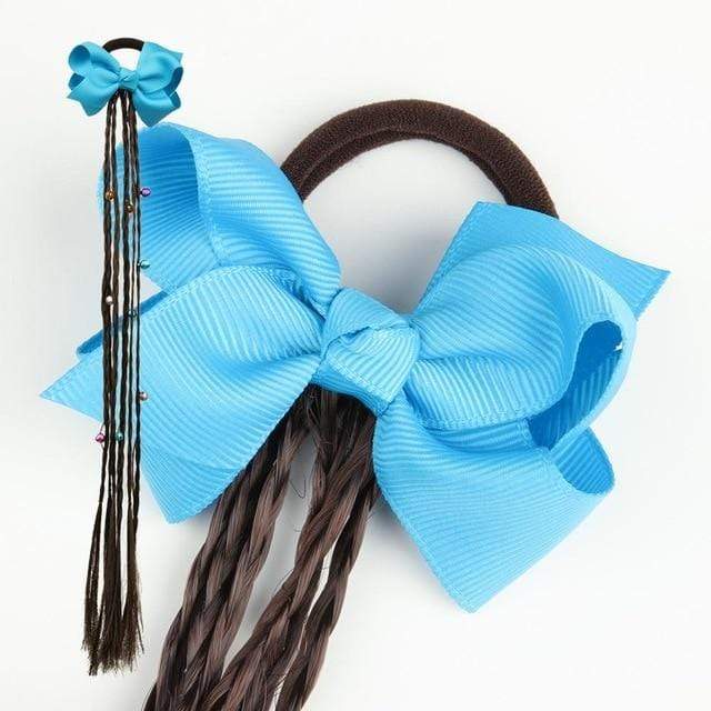 1PCS New Girls Elastic Hair Band Rubber Band Hair Accessories Wig Ponytail Headband Kids Twist Braid Rope Headdress Hair Braider AExp