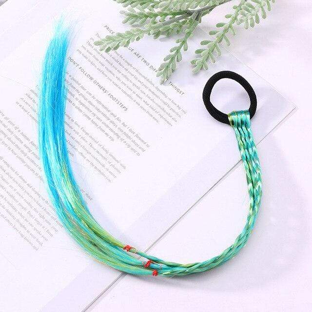 1PCS New Girls Elastic Hair Band Rubber Band Hair Accessories Wig Ponytail Headband Kids Twist Braid Rope Headdress Hair Braider AExp