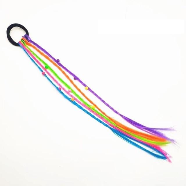 1PCS New Girls Elastic Hair Band Rubber Band Hair Accessories Wig Ponytail Headband Kids Twist Braid Rope Headdress Hair Braider AExp