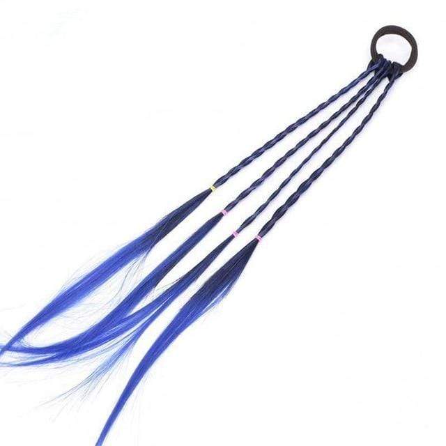 1PCS New Girls Elastic Hair Band Rubber Band Hair Accessories Wig Ponytail Headband Kids Twist Braid Rope Headdress Hair Braider AExp