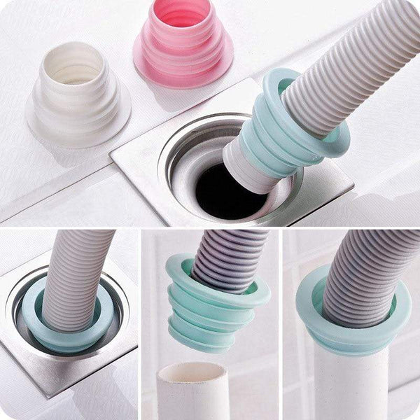 1Pcs Plastic Deodorant Wash Machine Pipe Connector Tools Sealing Plug Trap Anti-odor Telescopic Sewer Pipe Accessories AExp