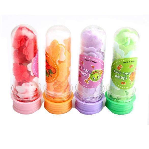 1pcs Portable Tube Soap Petals For Travel Scented Soap Bath Flakes ChildHand Washing Soaps (Random Color )--JadeMoghul Inc.