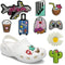 1pcs PVC Shoe Croc Charms Accessories Decorations Cool Airplane Daisy Coconut Flamingo Car Jibits For Croc Bracelet Kids Gift AExp