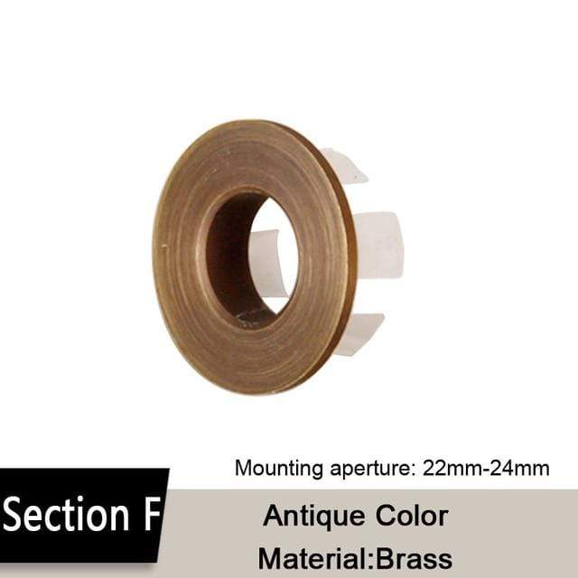 1Pcs Sink Hole Round Overflow Cover Ceramic Pots Plastic/Copper Insert Chrome Basin Sink overflow cover JadeMoghul Inc. 