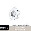 1Pcs Sink Hole Round Overflow Cover Ceramic Pots Plastic/Copper Insert Chrome Basin Sink overflow cover JadeMoghul Inc. 