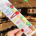 1Set Girls Cute Cartoon Animal Fruit Colorfur Hairpins Children Sweet Hair Clip Barrettes Headband Kids Fashion Hair Accessories AExp