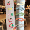 1Set Girls Cute Cartoon Animal Fruit Colorfur Hairpins Children Sweet Hair Clip Barrettes Headband Kids Fashion Hair Accessories AExp