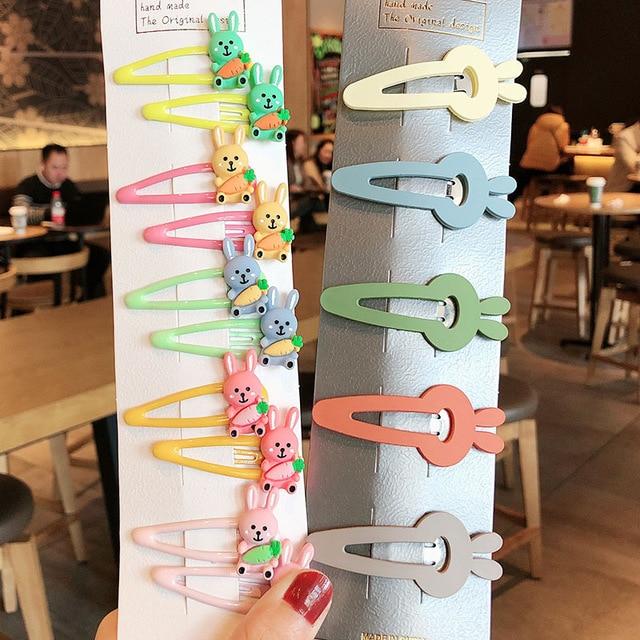1Set Girls Cute Cartoon Animal Fruit Colorfur Hairpins Children Sweet Hair Clip Barrettes Headband Kids Fashion Hair Accessories AExp