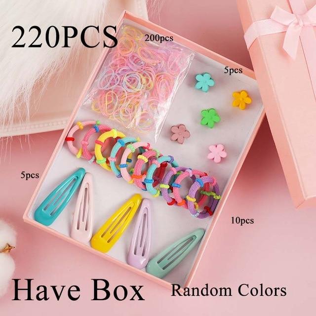 1Set Girls Cute Elastic Hair Bands Hairpins Flower Hair Claws Hair Clip Rubber Band Ponytail Holder Kids Fashion Hair Accessorie AExp