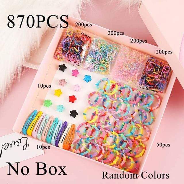 1Set Girls Cute Elastic Hair Bands Hairpins Flower Hair Claws Hair Clip Rubber Band Ponytail Holder Kids Fashion Hair Accessorie AExp