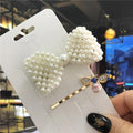 1Set Handmade Pearls Hair Clips Pin for Women Fashion Geometric Flower Barrettes Headwear Girls Sweet Hairpins Hair Accessorie AExp