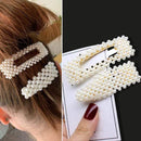 1Set Handmade Pearls Hair Clips Pin for Women Fashion Geometric Flower Barrettes Headwear Girls Sweet Hairpins Hair Accessorie AExp