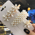 1Set Handmade Pearls Hair Clips Pin for Women Fashion Geometric Flower Barrettes Headwear Girls Sweet Hairpins Hair Accessorie AExp