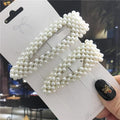 1Set Handmade Pearls Hair Clips Pin for Women Fashion Geometric Flower Barrettes Headwear Girls Sweet Hairpins Hair Accessorie AExp