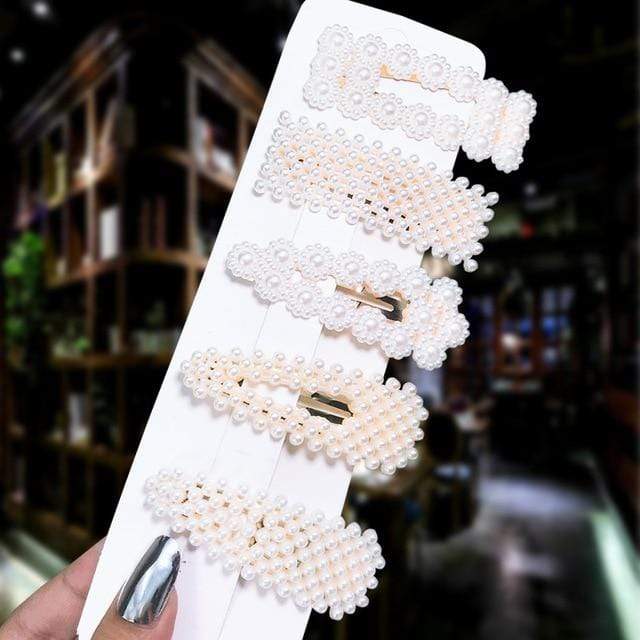 1Set Popular Pearl Hair Clips Fashionable Woman Summer Hair accessories Hairpins BB Clip Styling Tools Barrettes Headwear AExp