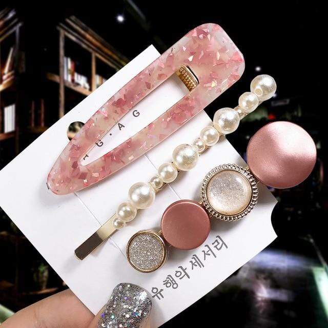 1Set Popular Pearl Hair Clips Fashionable Woman Summer Hair accessories Hairpins BB Clip Styling Tools Barrettes Headwear AExp