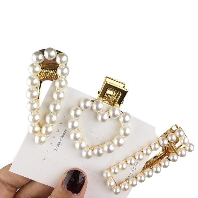 1Set Popular Pearl Hair Clips Fashionable Woman Summer Hair accessories Hairpins BB Clip Styling Tools Barrettes Headwear AExp