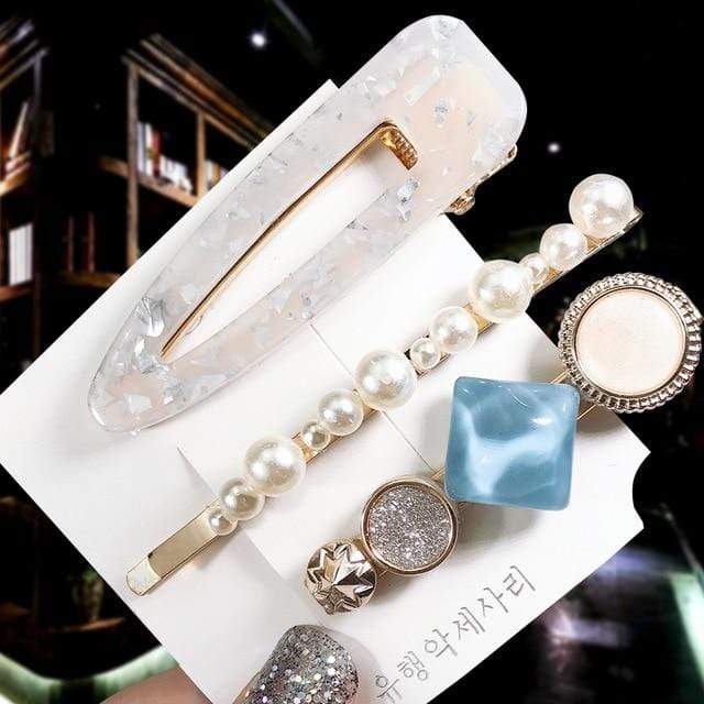 1Set Popular Pearl Hair Clips Fashionable Woman Summer Hair accessories Hairpins BB Clip Styling Tools Barrettes Headwear AExp