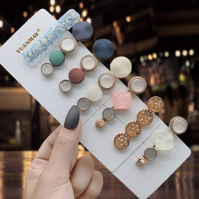 1Set Popular Pearl Hair Clips Fashionable Woman Summer Hair accessories Hairpins BB Clip Styling Tools Barrettes Headwear AExp