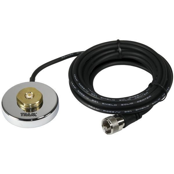 2 1/2" NMO Magnet Mount (Chrome-Plated Steel Magnet Housing)-Radios, Scanners & Accessories-JadeMoghul Inc.
