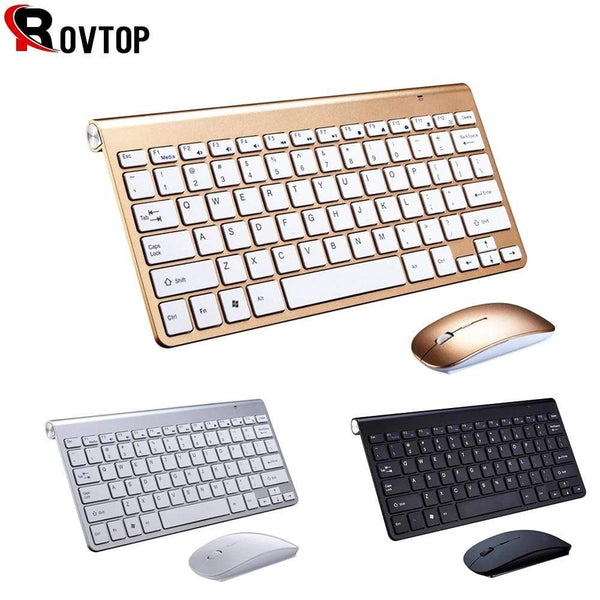 2.4G Keyboard Mouse Combo Set Multimedia Wireless Keyboard and Mouse For Notebook Laptop Mac Desktop PC TV Office Supplies JadeMoghul Inc. 