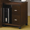2-Drawers CPU Stand, Brown-Accent Chests and Cabinets-Brown-Wood-JadeMoghul Inc.