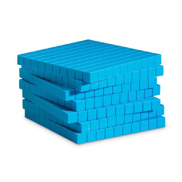 (2 EA) BASE TEN FLATS PLASTIC BLUE-Learning Materials-JadeMoghul Inc.