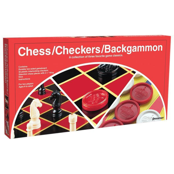 (2 EA) CHESS/CHECKERS/BACKGAMMON-Toys & Games-JadeMoghul Inc.
