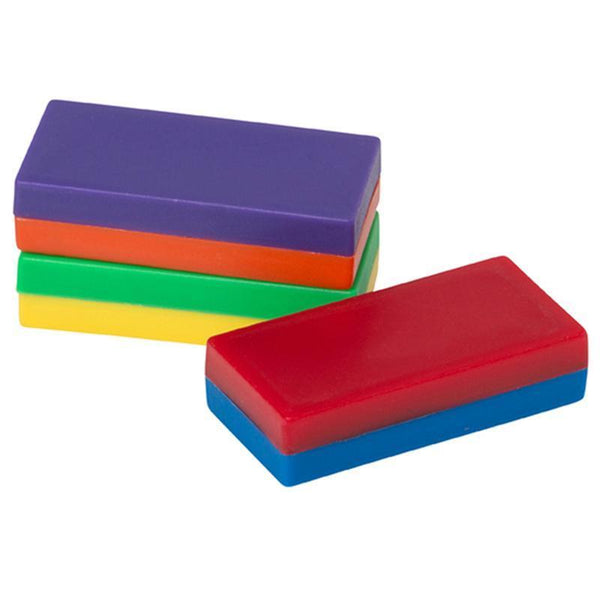 (2 EA) PLASTIC ENCASED BLOCK MAGNET-Learning Materials-JadeMoghul Inc.